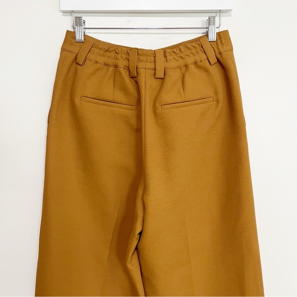 NWT Aknvas Elin Wide Leg Trouser Pant Camel Tan Size 4 - Picture 6 of 9